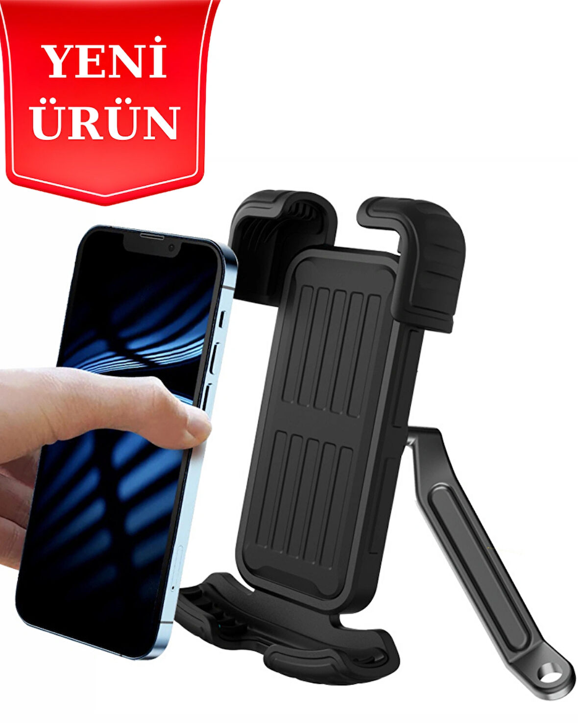  Motorsiklet Telefon Tutucu – 360° Döner, Sabitleyici & Kaymaz Aparat & Universal & Ayna Aparatlı