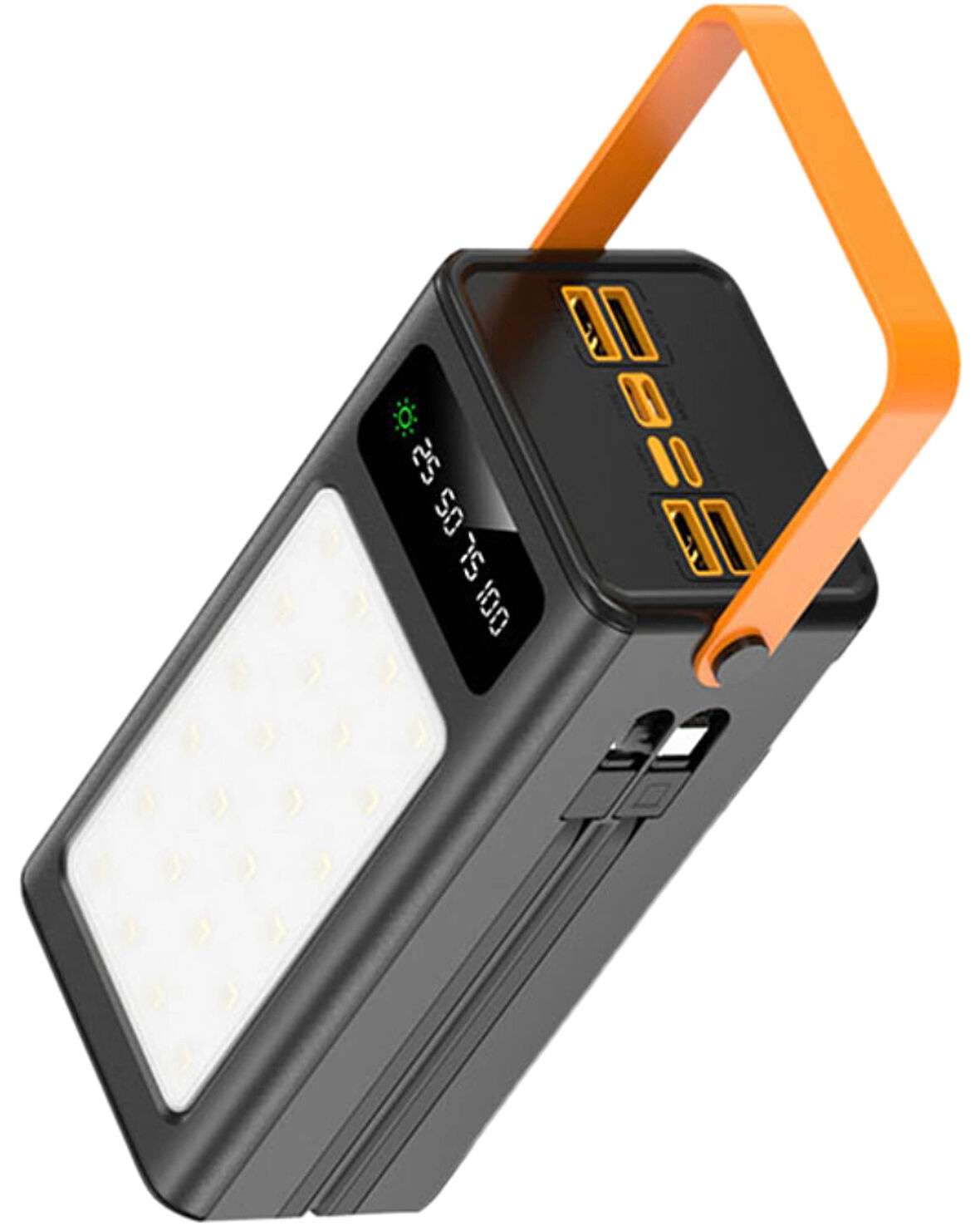  50.000 mAh Solar Powerbank | Güneş Enerjili Taşınabilir Şarj Cihazı | 4 USB Çıkışlı & LED Işıklı