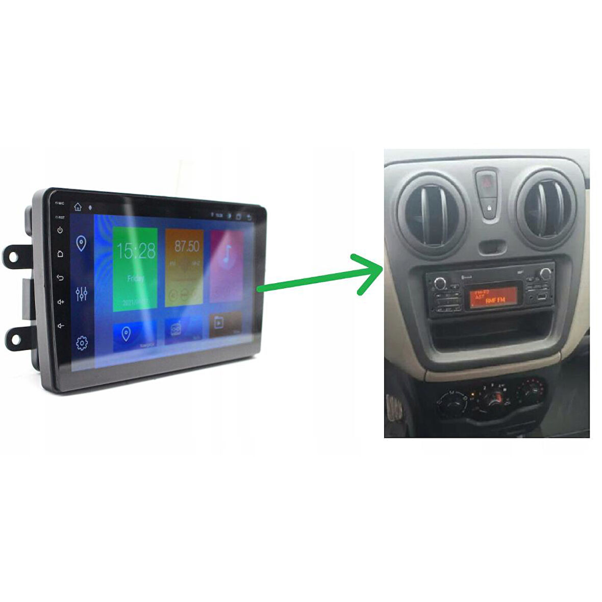 Dacia Sandero Android Multimedya Sistemi 2-32 Myway (2013-2017)