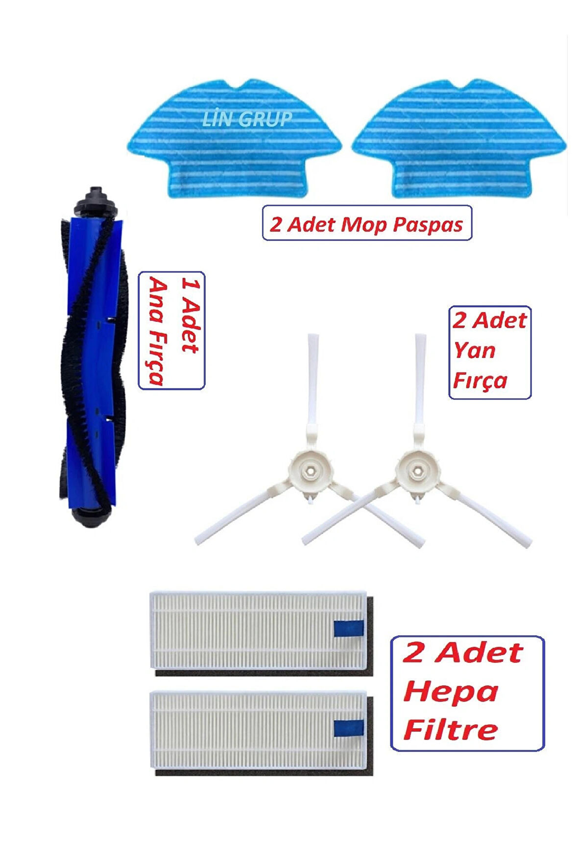 Tefal X-Plorer Serie S40 S60 S75 Robot Süpürge Allergy Kit Filtre Ve Fırça Yedek Parça