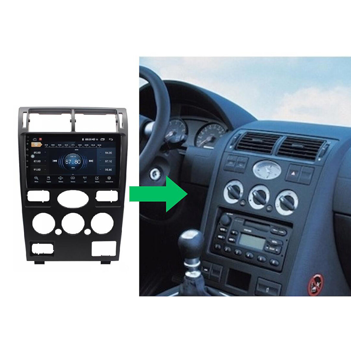 Ford Mondeo Android Multimedya Sistemi 4-32 Blueway (2003-2007)