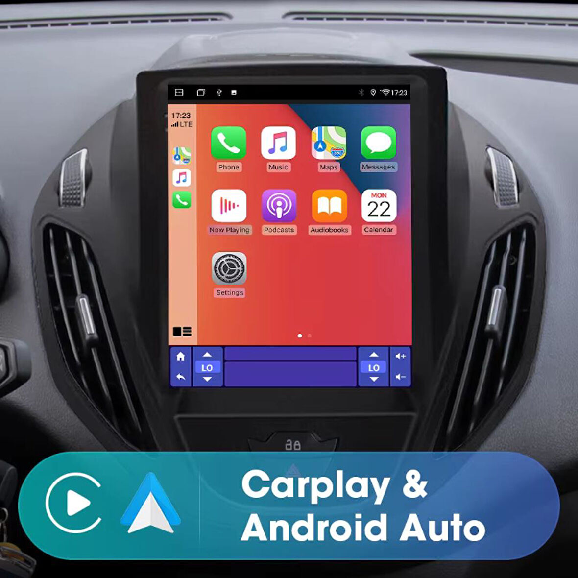 Ford Courier Deluxe Paket 2K Görüntü Kaliteli Tesla 9.7 Inch Multimedya Sistemi 8+256 Myway (2014-2018)