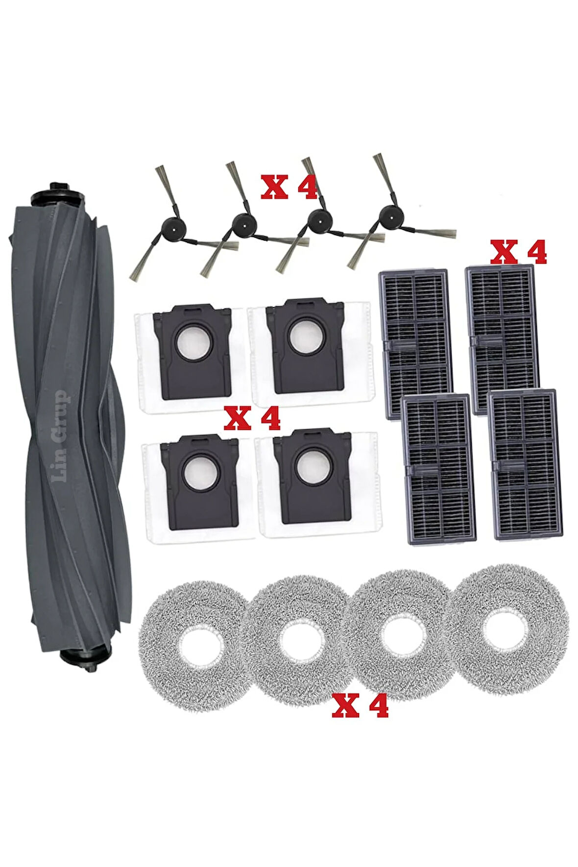 Dreame X40 ve L40 robot vacuum cleaner uyumlu yedek parça aksesuar seti