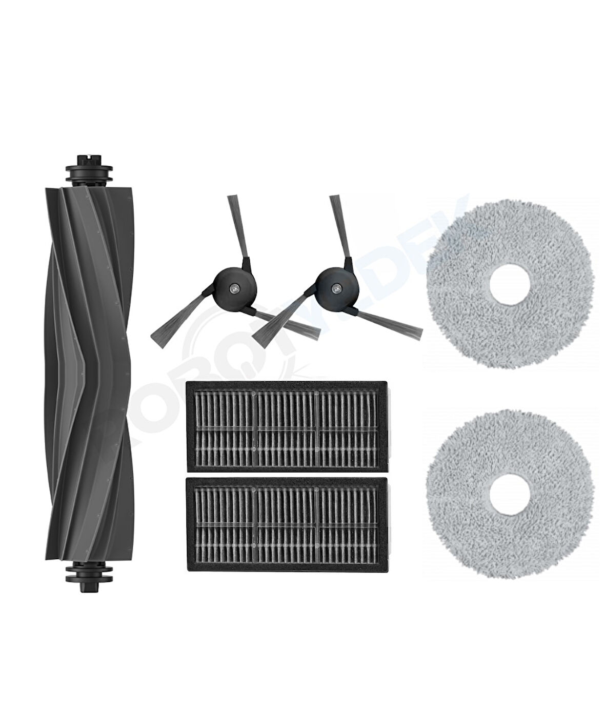 Dreame X40 Ultra L40 Ultra Uyumlu Kauçuk Fırça Hepa Filtre Mop Seti-7 Parça