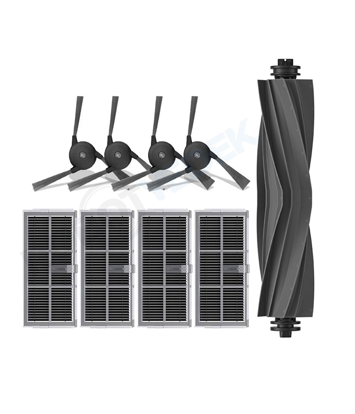 Dreame X40 Ultra L40 Ultra Uyumlu Mopsuz Kauçuk Fırça Hepa Filtre Seti-9 Parça