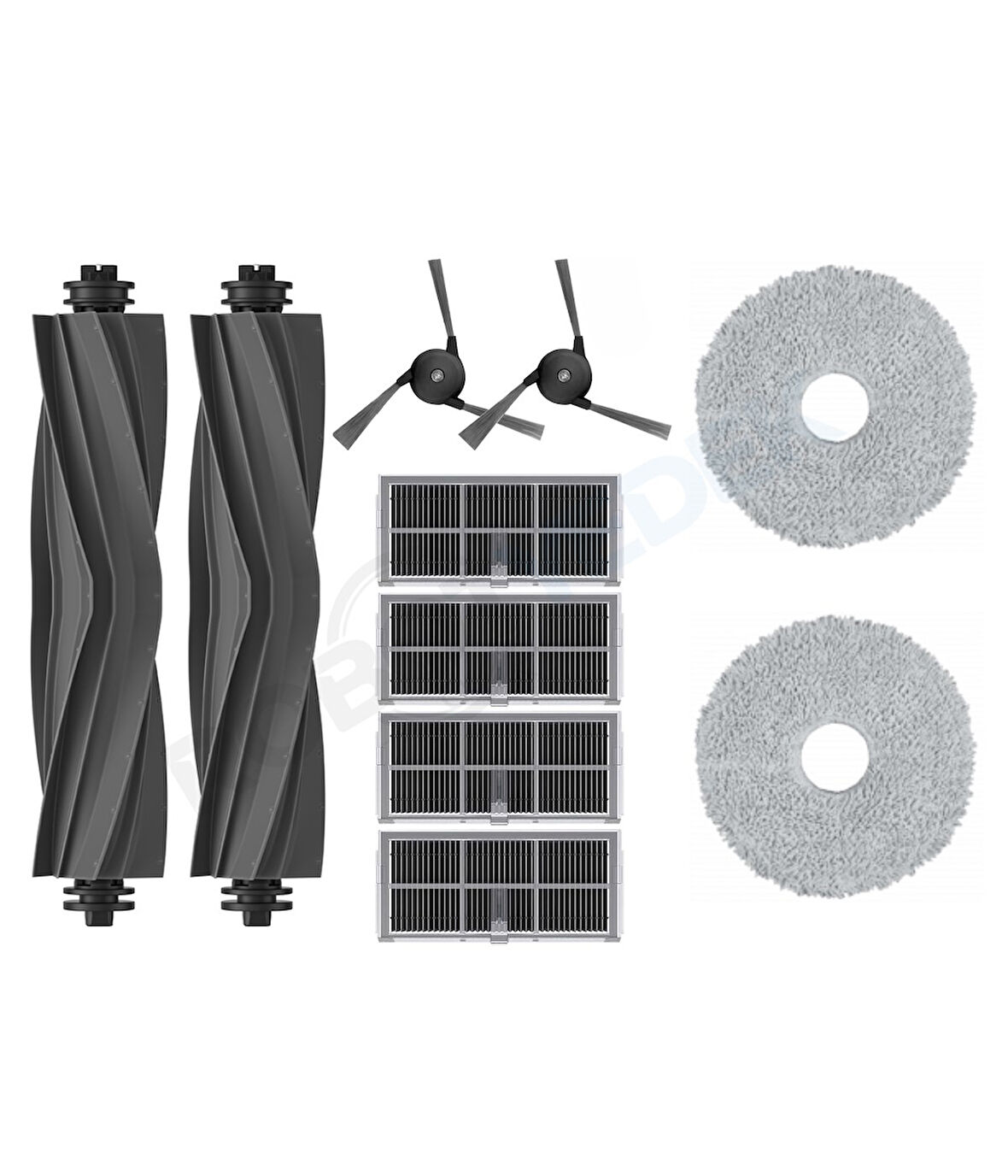 Dreame X40 Ultra L40 Ultra Uyumlu Kauçuk Fırça Hepa Filtre Mop Seti-10 Parça