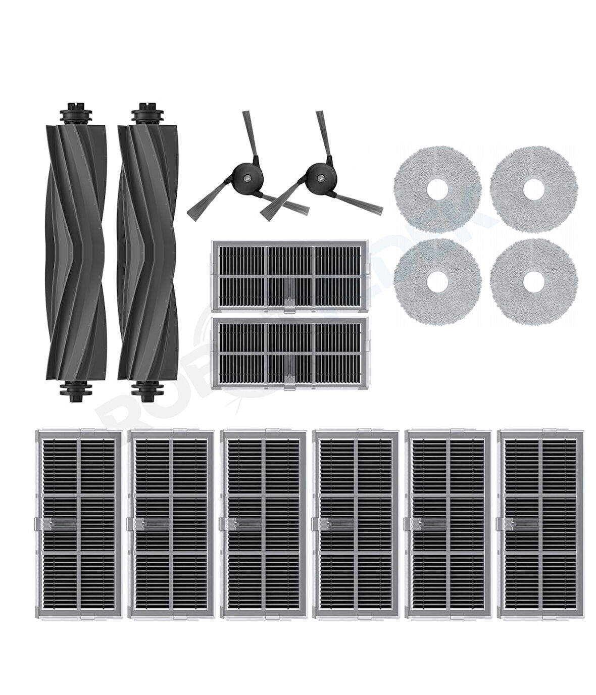 Dreame X40 Ultra L40 Ultra Uyumlu Kauçuk Fırça Hepa Filtre Mop Seti-16 Parça