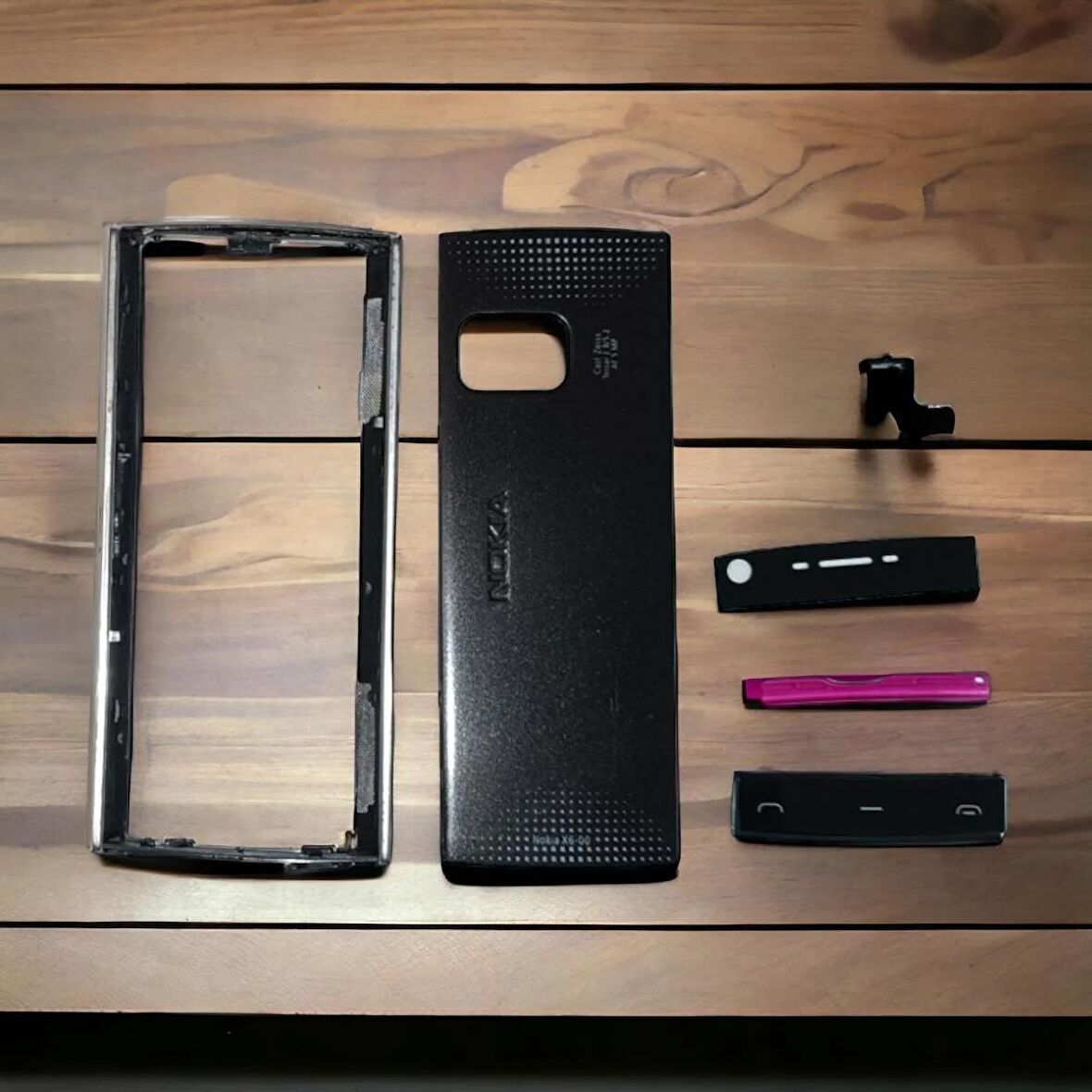 Nokia X6 Kapak Nokia X6-00 uyumlu Siyah Renk ön Kapak Arka Kapak ve Tuş Takımı