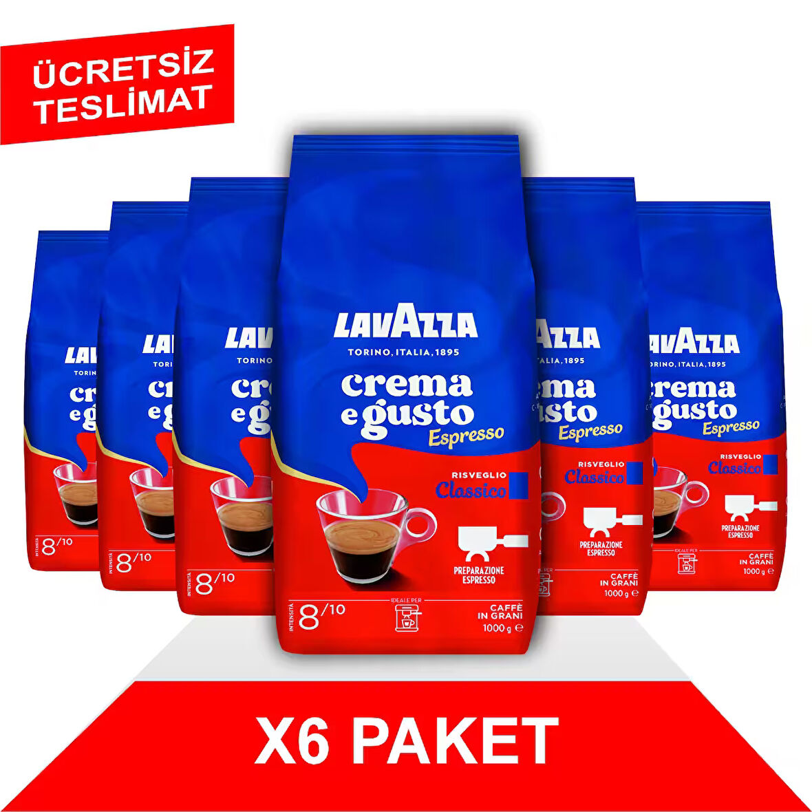 Crema e Gusto Classico Çekirdek Kahve (1000gr) x6