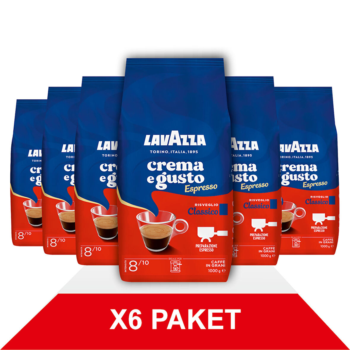 Crema e Gusto Classico Çekirdek Kahve (1000gr) x6