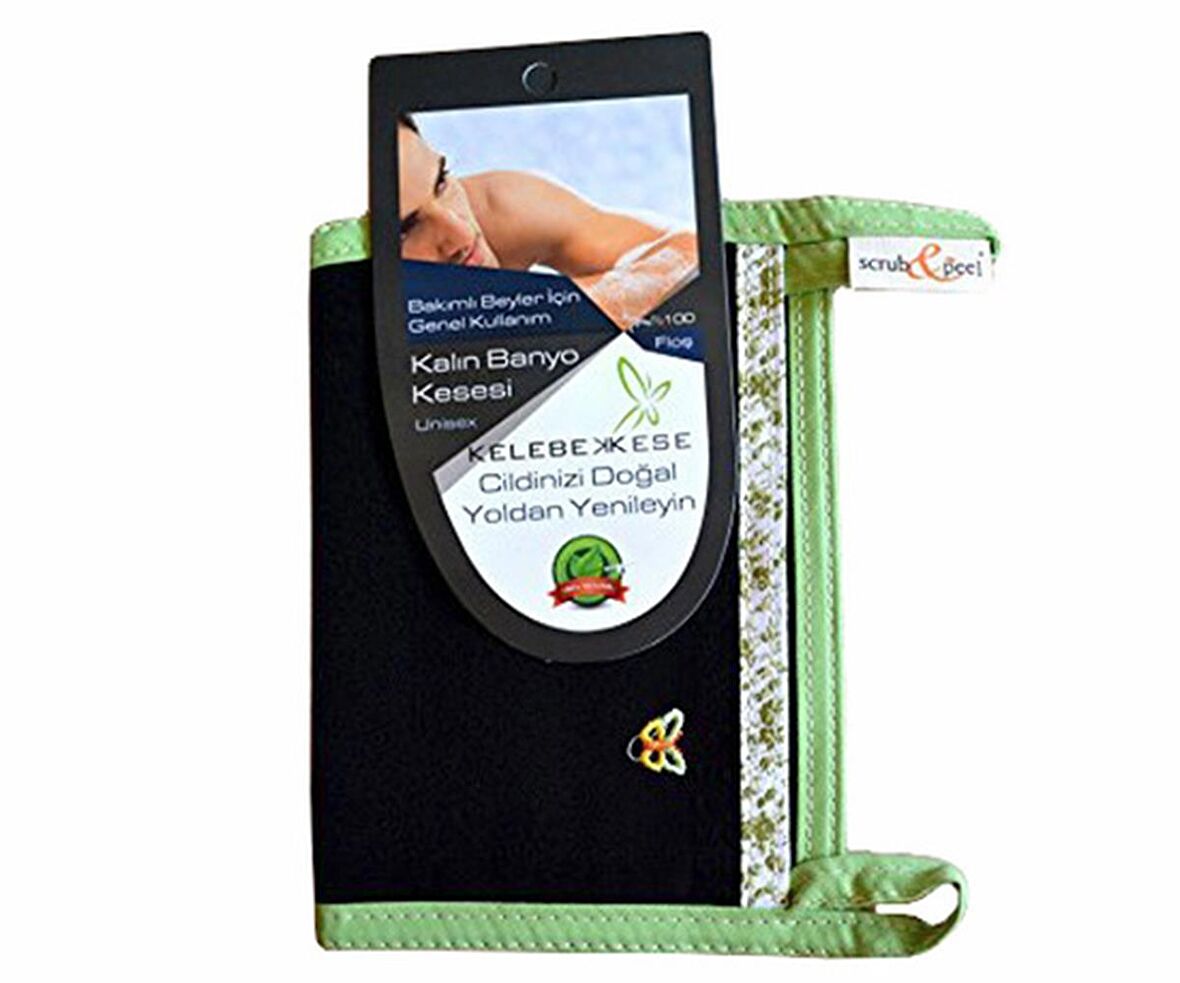 Kelebek Kese Scrub And Peel Kalın Banyo Kesesi -Bakımlı Beyler İçin Genel Kullanım (Unisex)