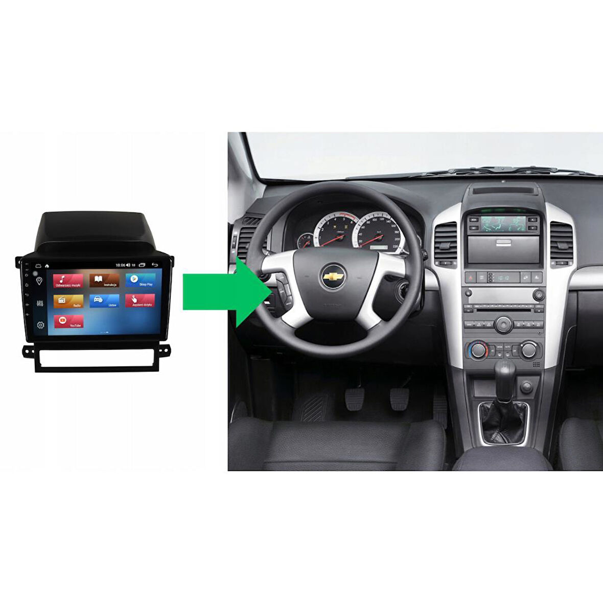 Chevrolet Captiva Üste Takılan Android Multimedya Sistemi 2-32 For-X (2006-2010)