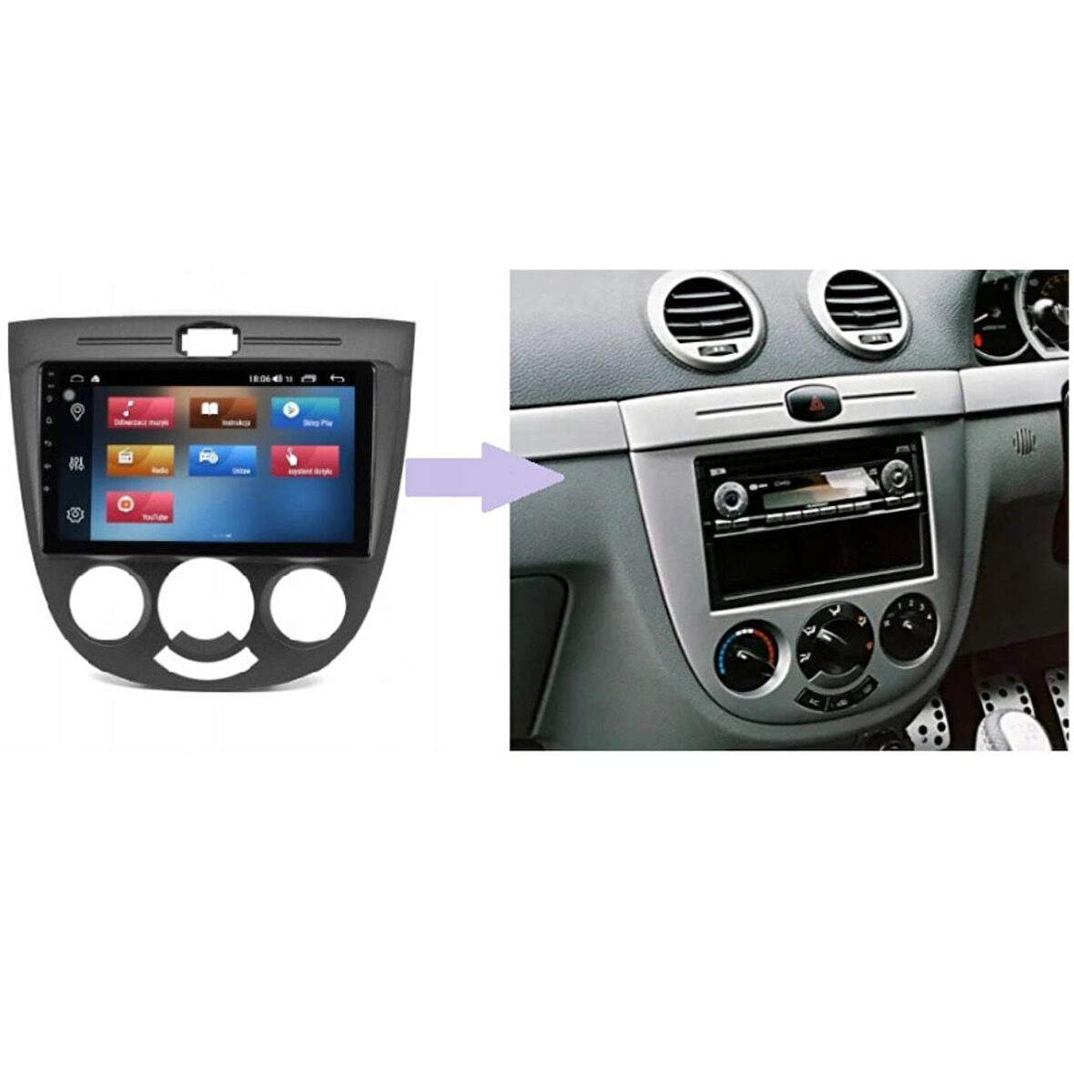 Chevrolet Lacetti Analog Klima Android Multimedya Sistemi 2-32 For-X (2004-2008)