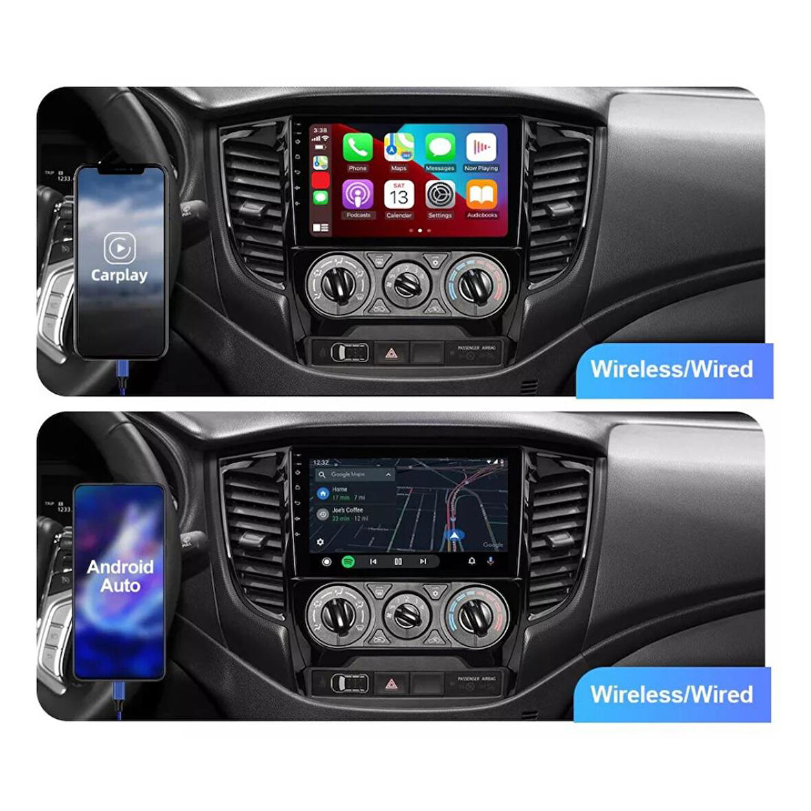 Mitsubishi L200 Manuel Klima Android Multimedya Sistemi 2-32 For-X (2015-2021)