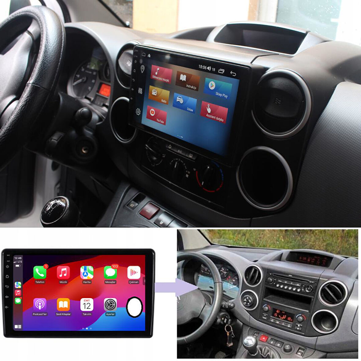 Citroen Berlingo Android Multimedya Sistemi 2-32 For-X (2015-2018)
