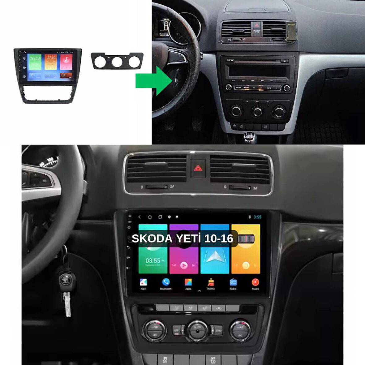 Skoda Yeti Android Multimedya Sistemi 2-32 For-X(2010-2016)