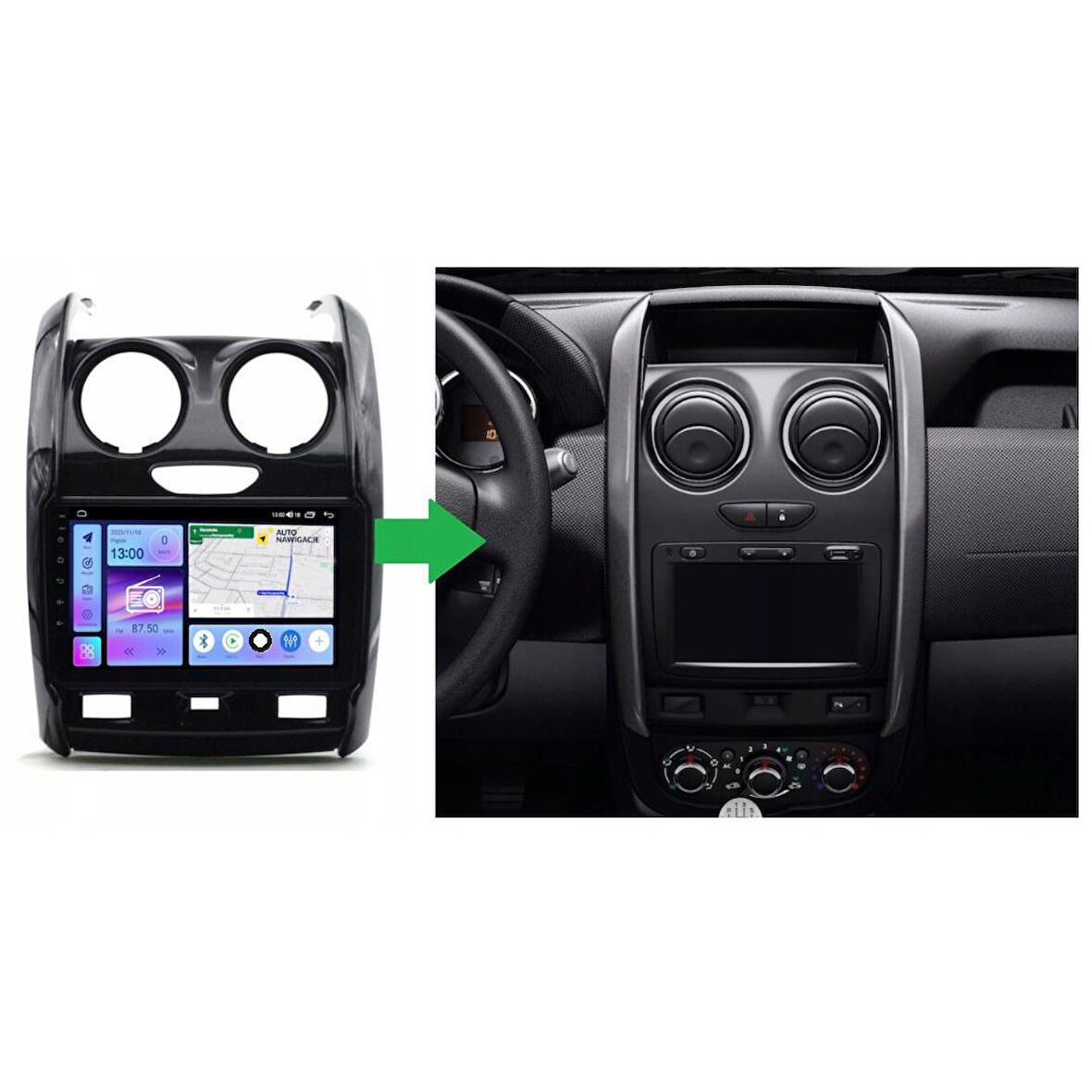 Dacia Duster Android Multimedya Sistemi 2-32 For-X (2013-2017)