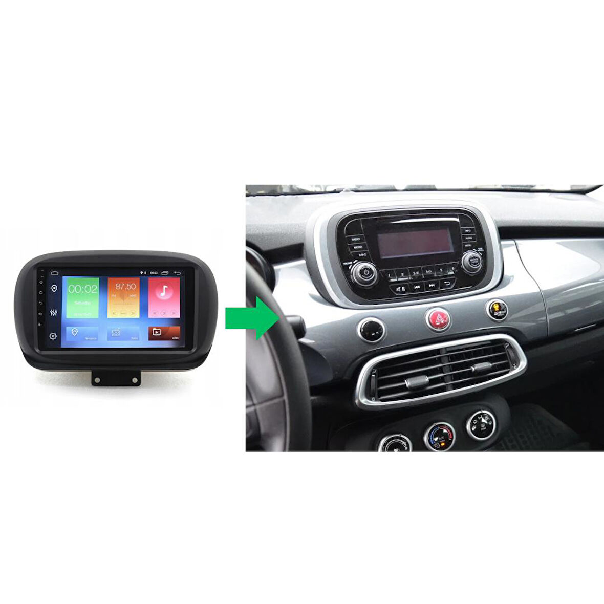 Fiat 500X Android Multimedya Sistemi 2-32 For-X (2015-2021)