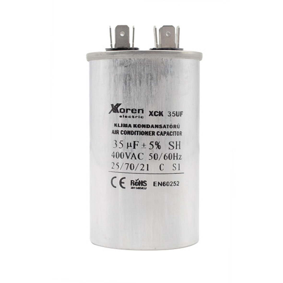 Xkoren 30 UF / 50x85 / 400V / 4+4 Pinli / Klima Kondansatörü