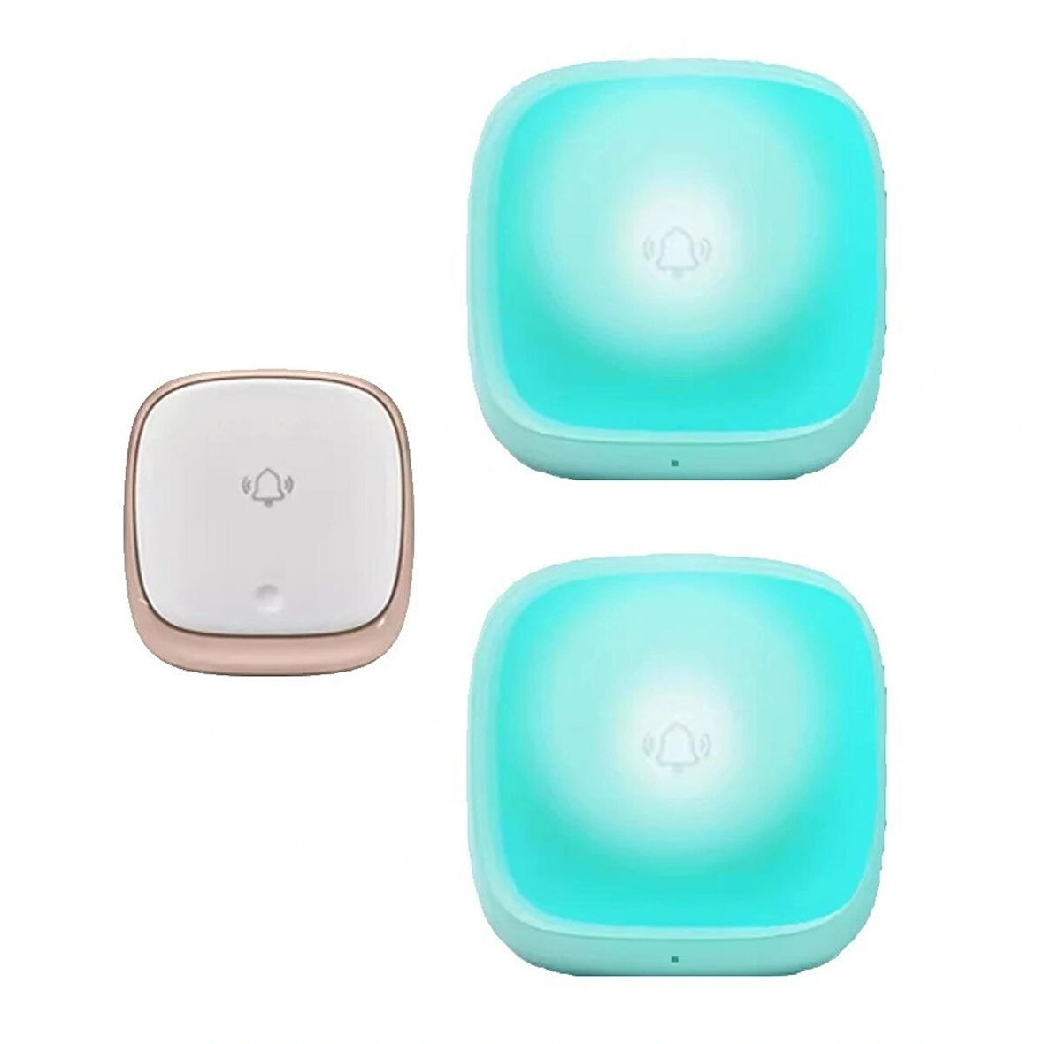  Kablosuz Kapı Zili Seti IP44 Su Geçirmez, 2 Alıcı, 38 Melodi, Kolay Montaj, 433MHz