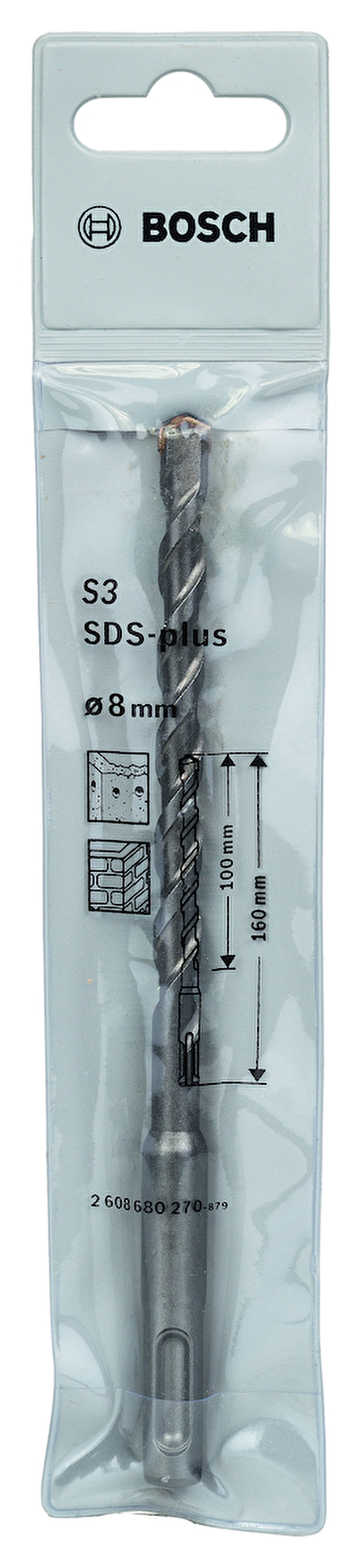 SDS-Plus Kırıcı Delici Matkap Ucu 8x160 mm