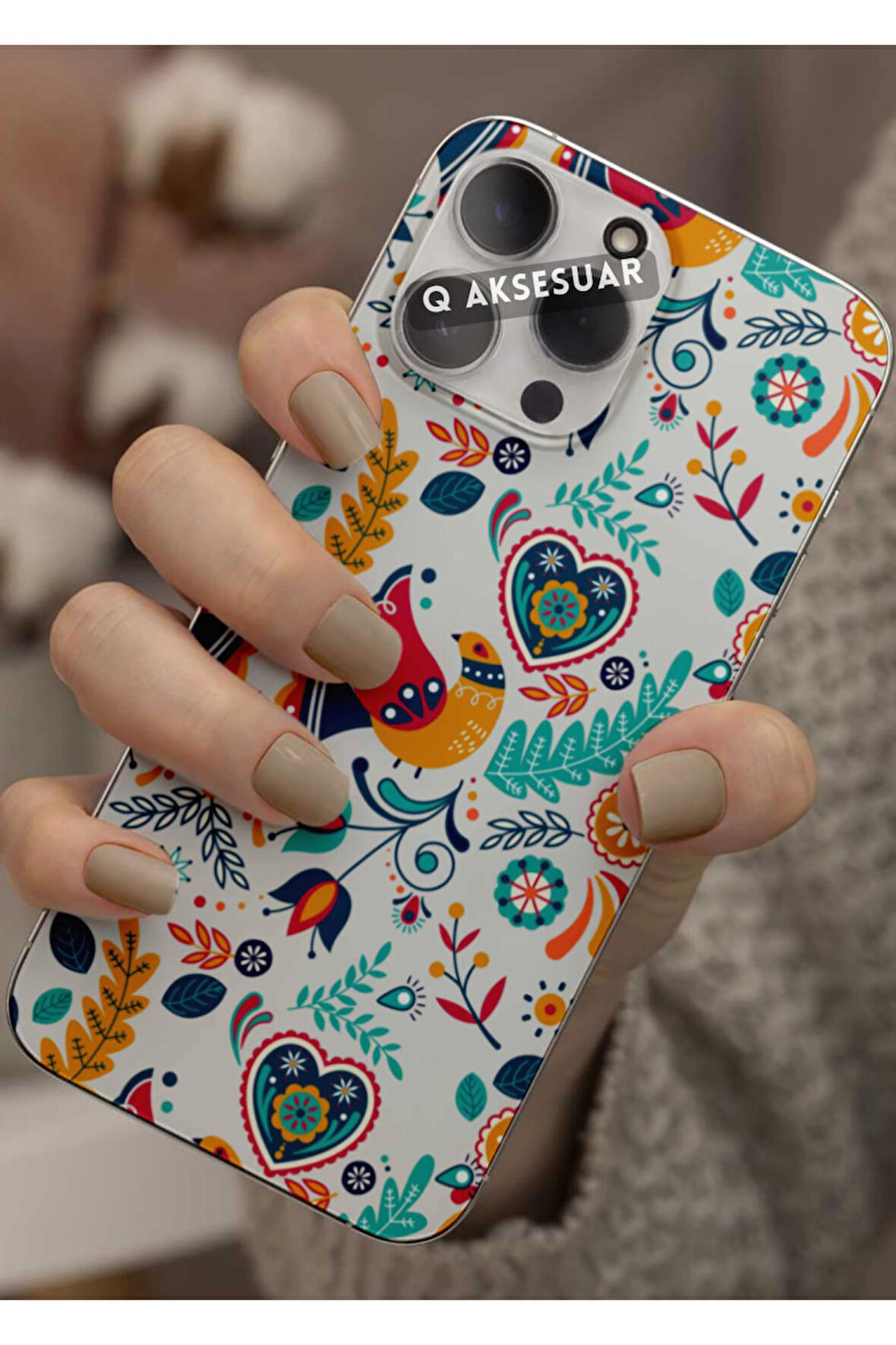 Xiaomi 12 Pro Uyumlu Renkli Desenler Tasarımlı Şeffaf Telefon Kılıfı Kapak Case