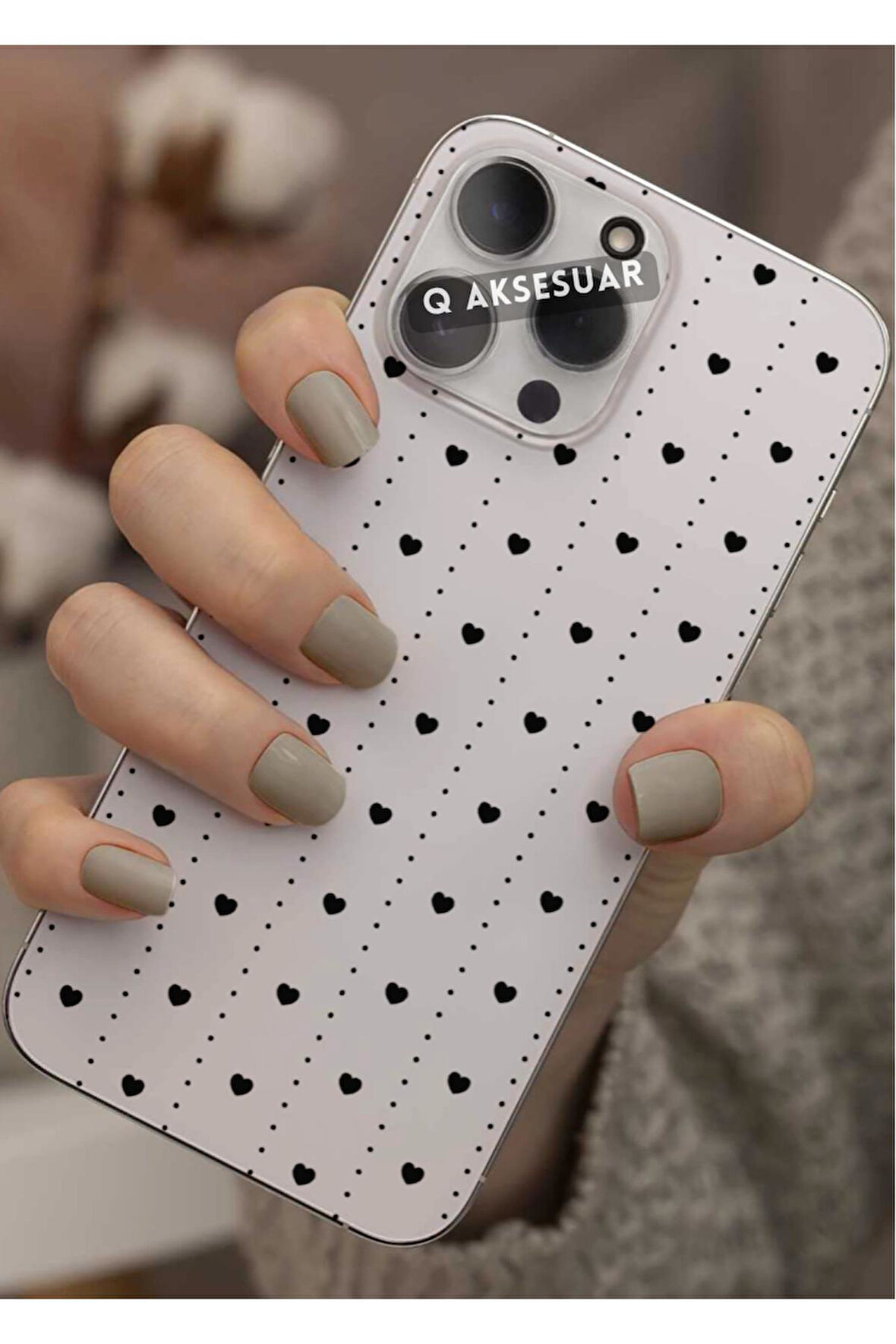 Xiaomi Redmi Note 11S Uyumlu Mini Kalpler Tasarımlı Şeffaf Telefon Kılıfı Kapak Case