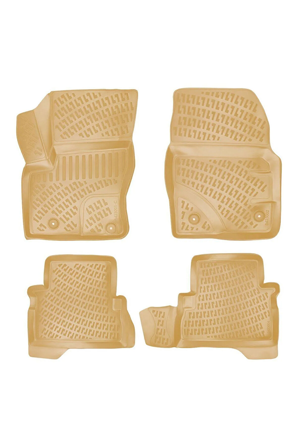 Ford Kuga 2008 Araca Özel Tasarım 3D Havuzlu Bej Paspas