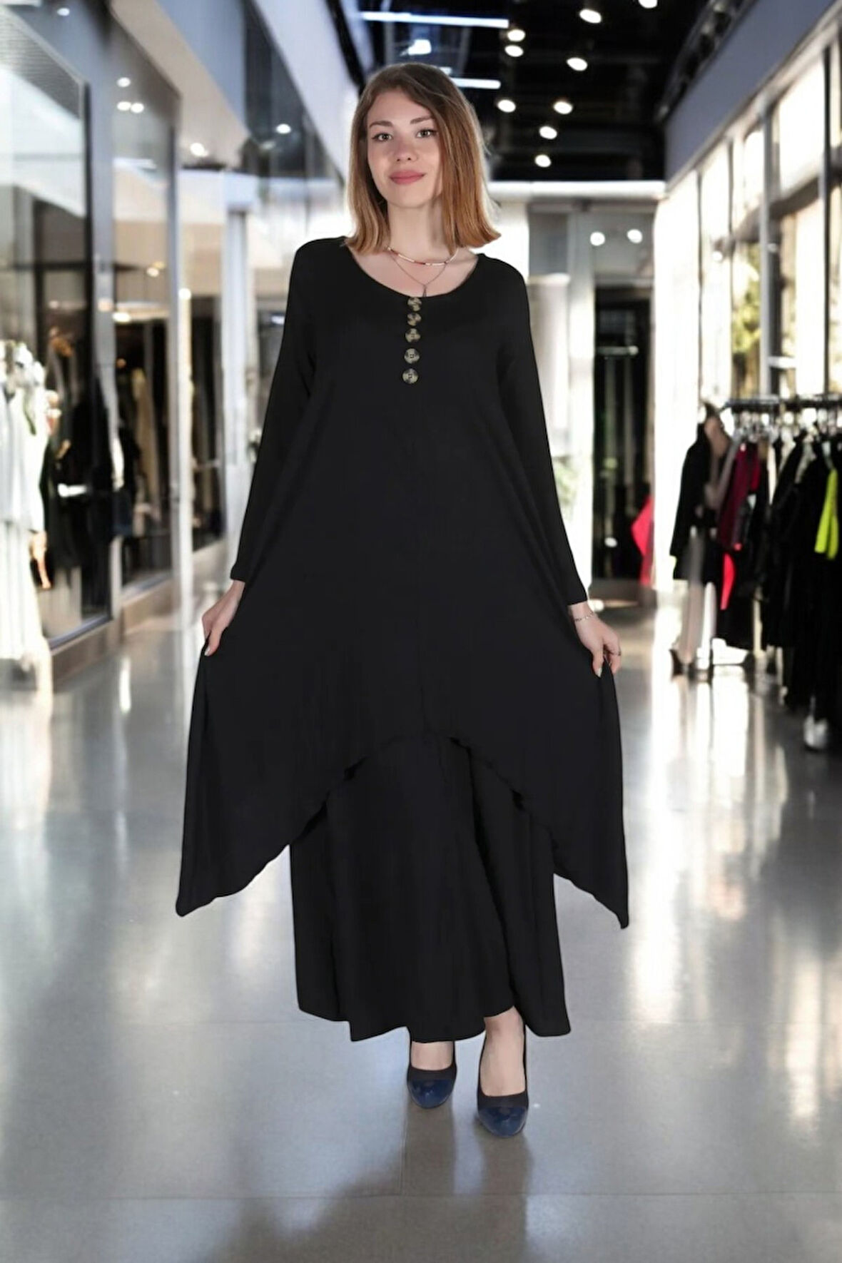 Günlük Salaş İki Katlı Elbise