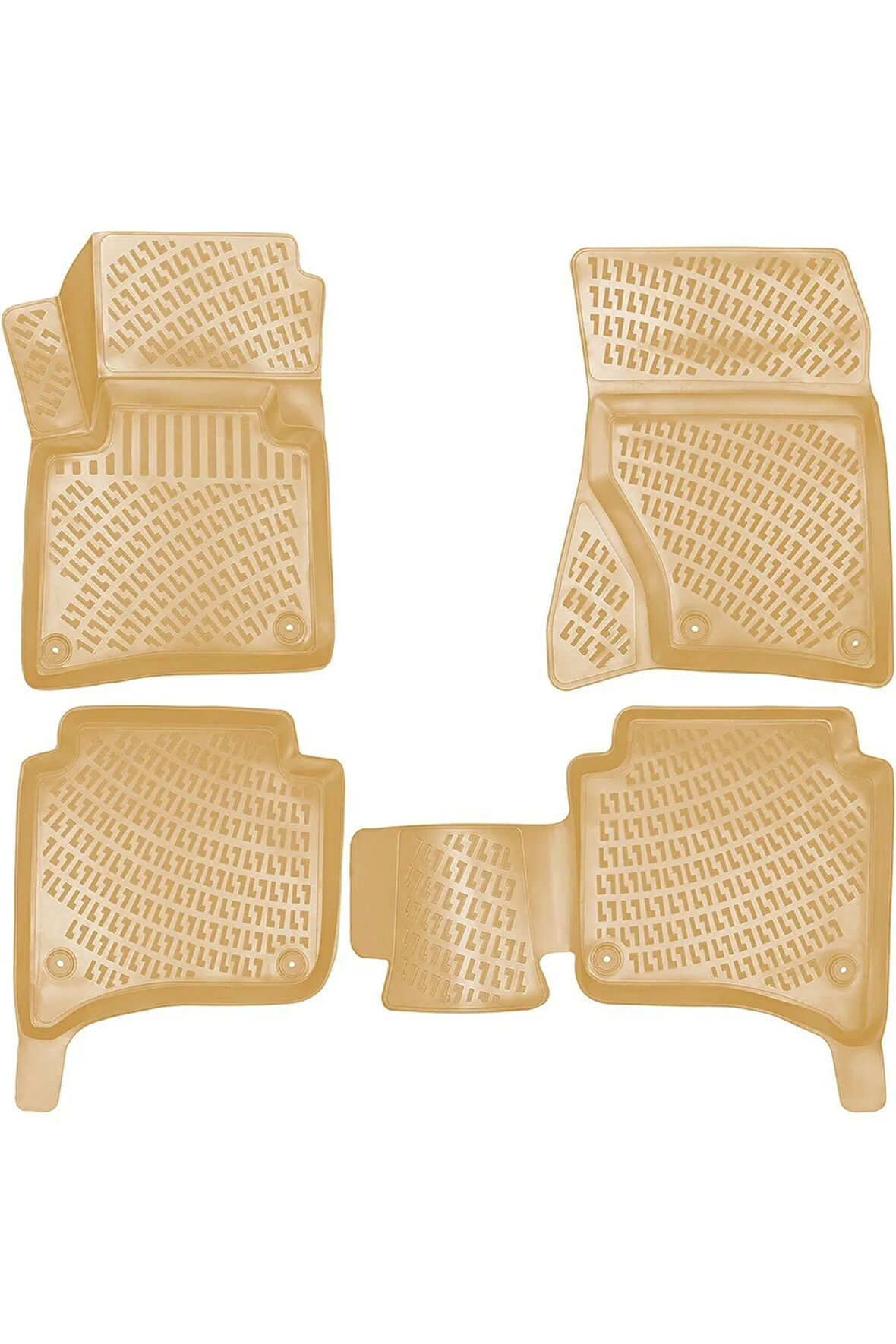 Porsche Cayenne 2 Bölge Klimalı 2014 Araca Özel Tasarım 3D Havuzlu Bej Paspas