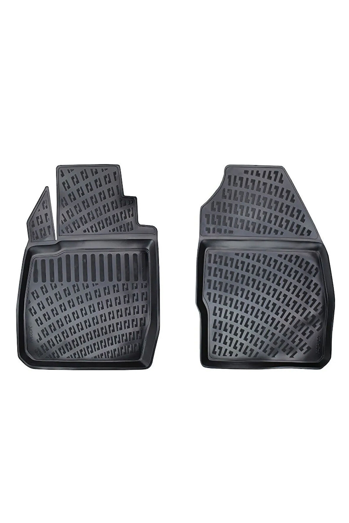 Ford Fiesta PANELVAN ( 2 Parça) 2005 Araca Özel Tasarım 3D Havuzlu Paspas