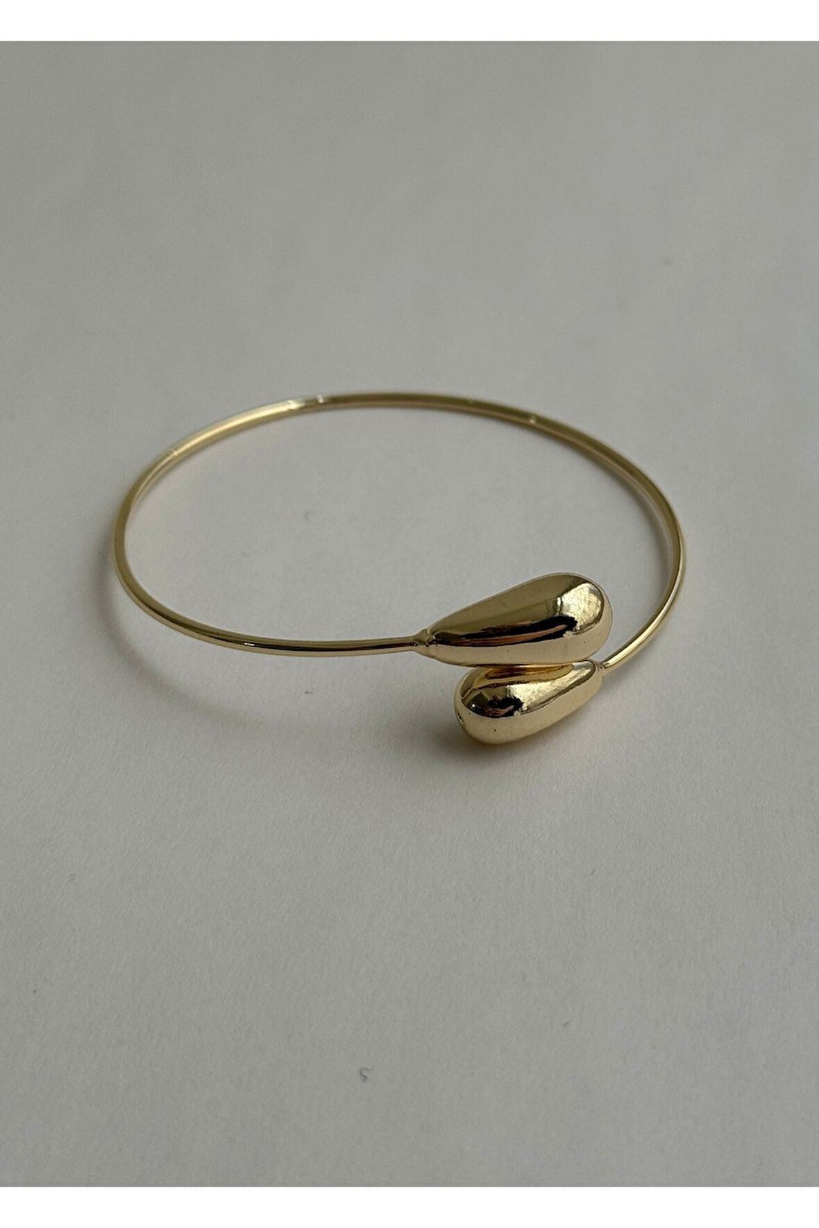 Altın Renk Çift Taraflı Damla Bote Bilezik Çelik Bileklik - 3197