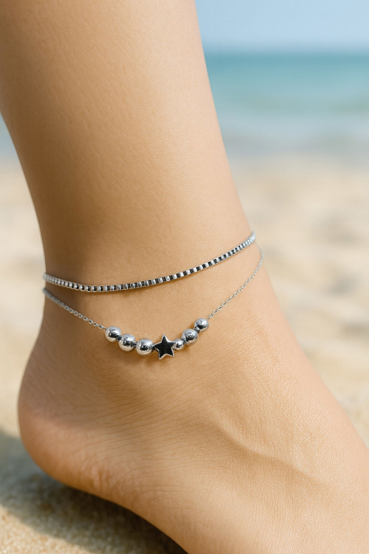 Gümüş Renk Asansör Sf 3 Küre Yıldız 3 Küre Çelik Halhal - 3475