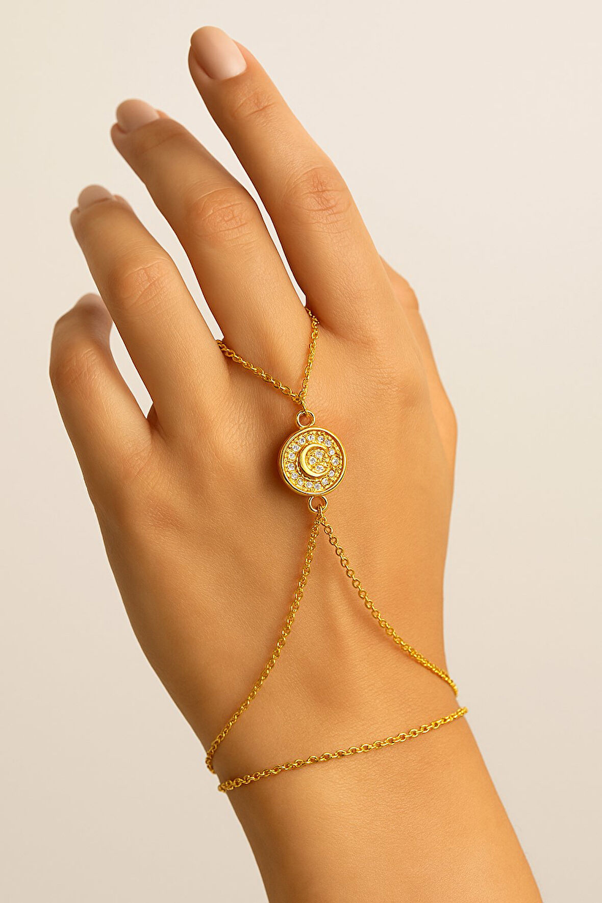 Altın Renk Ay Yıldız Top Sf Zincir Çelik Şahmeran - 3504