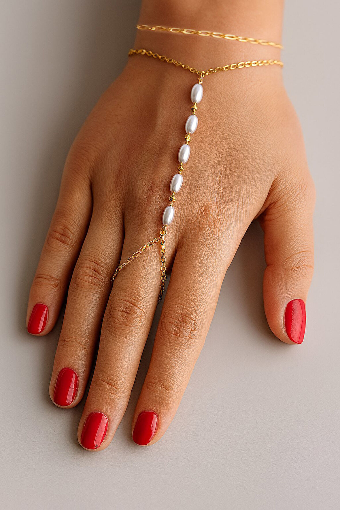 Altın Renk Silindir İnci Çelik Şahmeran - 3522