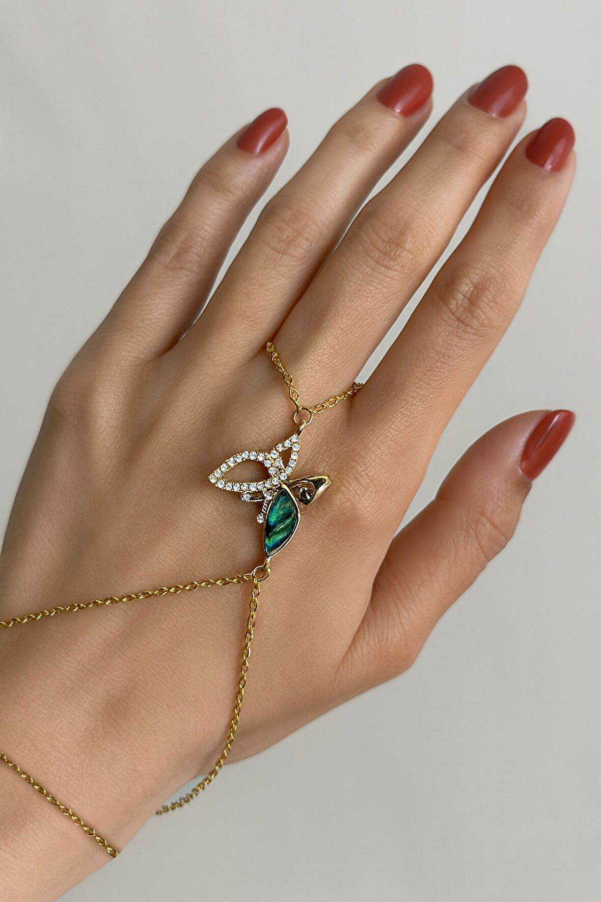 Altın Renk Kelebek Çelik Şahmeran - 3528