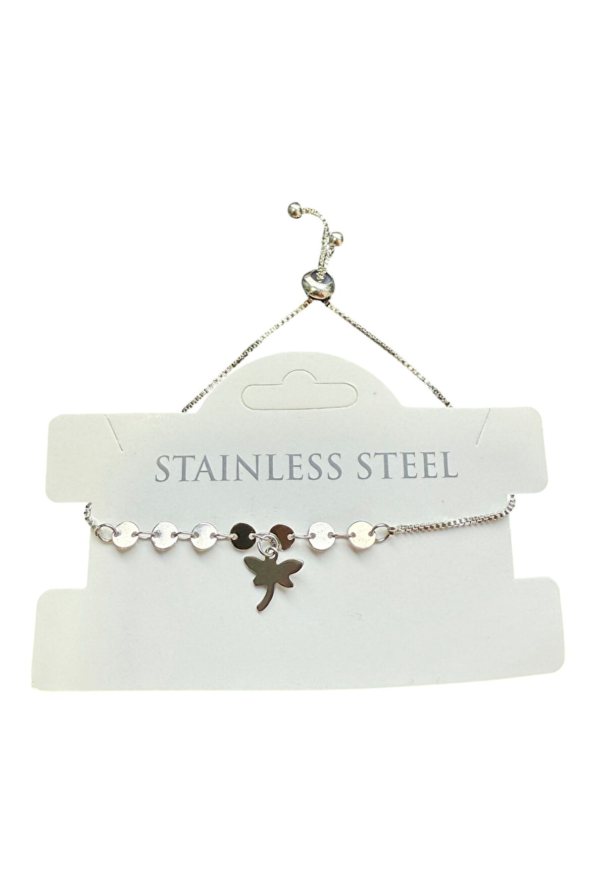 Gümüş Renk Pul Zincir Yusufcuk Asansör Çelik Bileklik - 3616