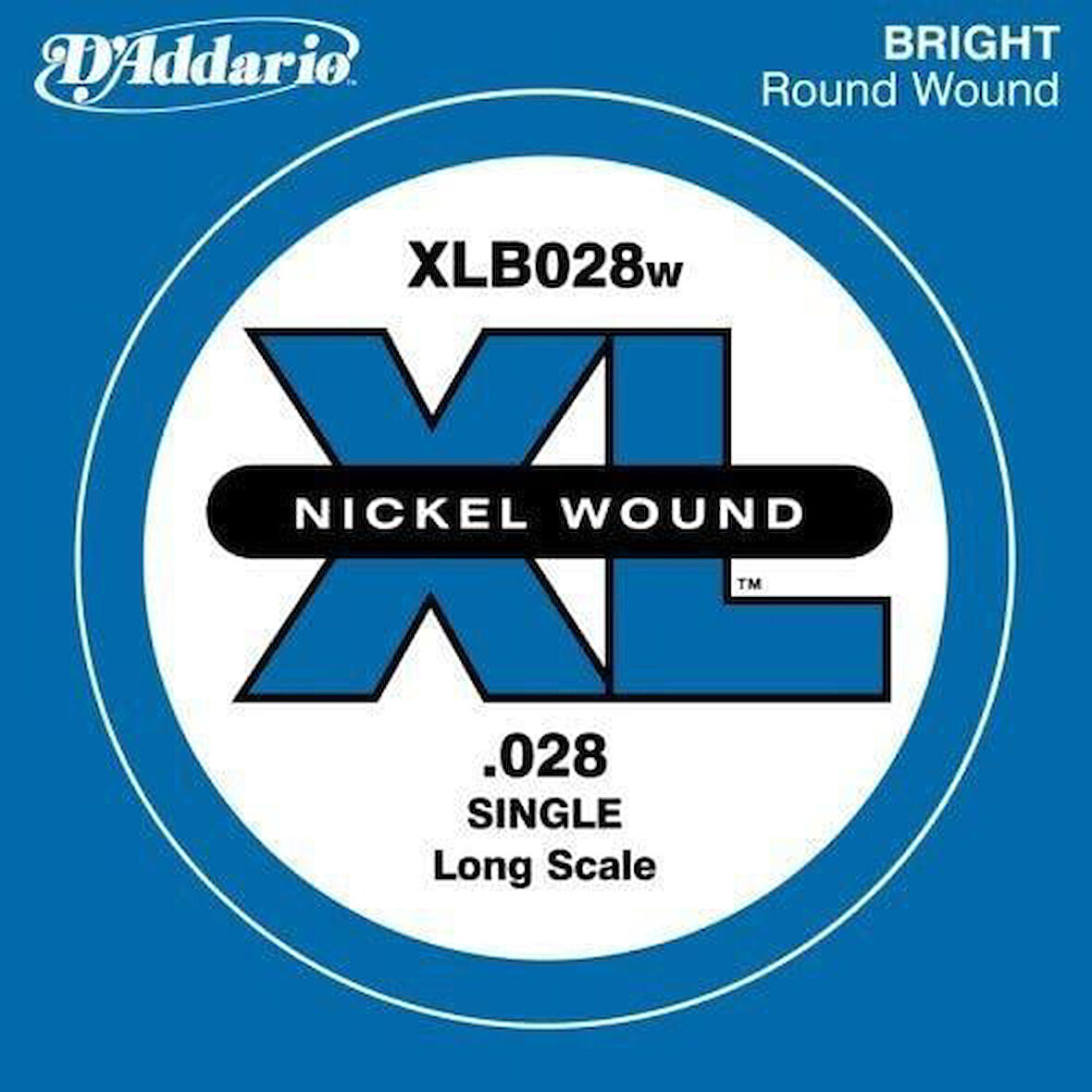 DADDARIO XLB028W BASS TEK TEL, C-(DO), XL NICKEL WOUND, 0.028