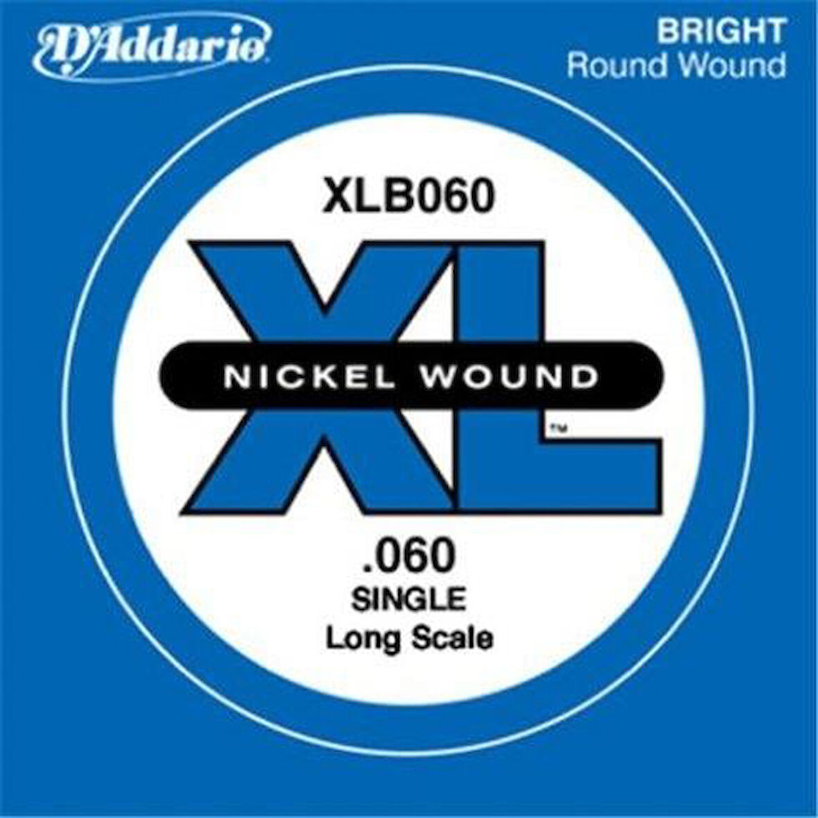DADDARIO XLB060 BASS TEK TEL, D-(RE), XL NICKEL WOUND, 0.060