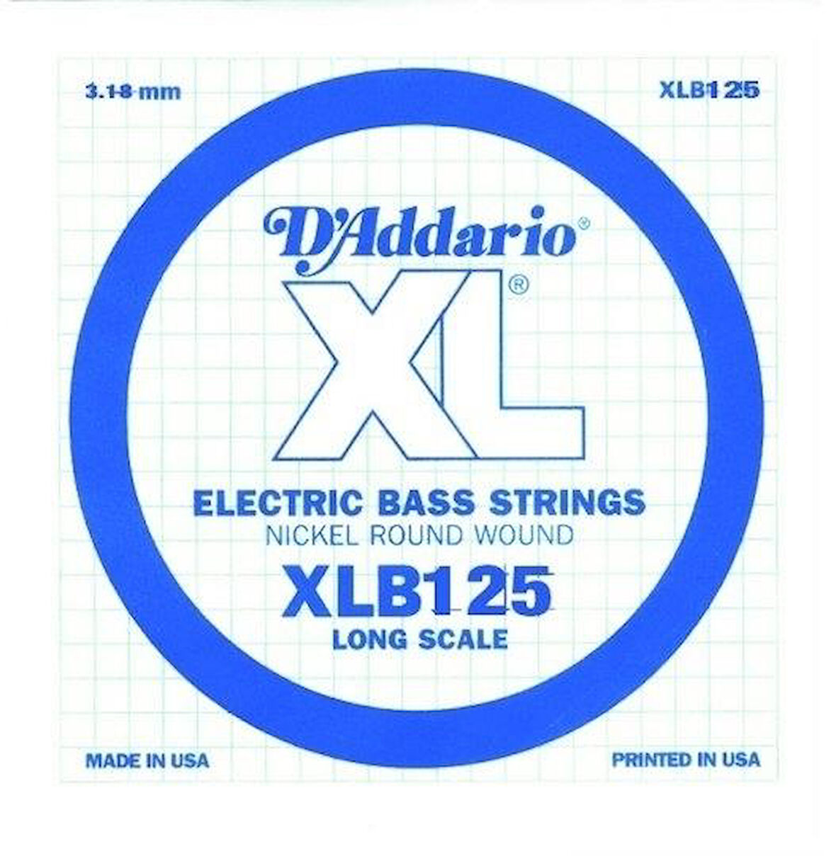 DADDARIO XLB125 BASS TEK TEL, B-(Sİ), XL NICKEL WOUND, 0.125