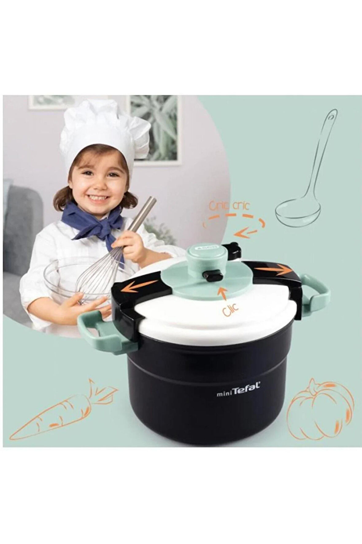 Oyuncak Gerçek Görünümlü Clipso Düdüklü Tencere