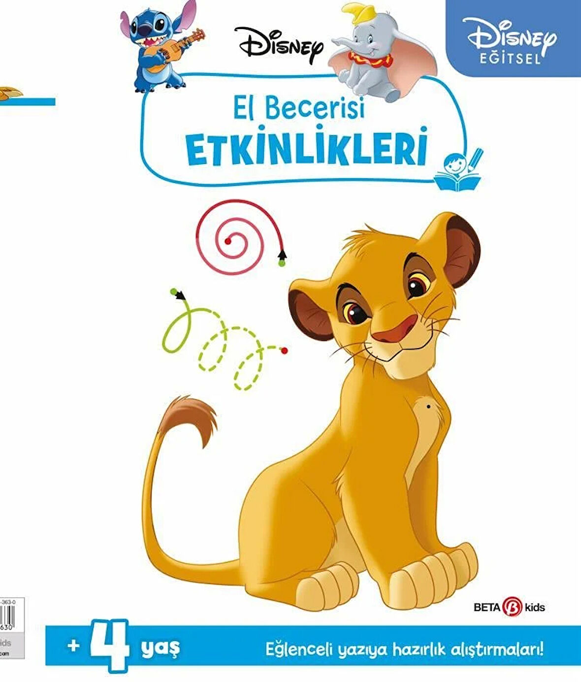 Disney Eğitsel Simba El Becerisi Etkinlikleri Yazıya Hazırlık Eğitici Çocuk Kitabı