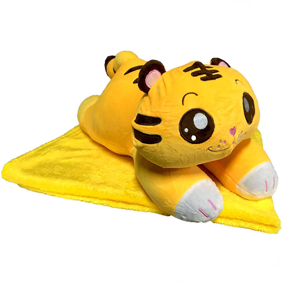 Peluş Battaniyeli Yatan Kedi 55 cm