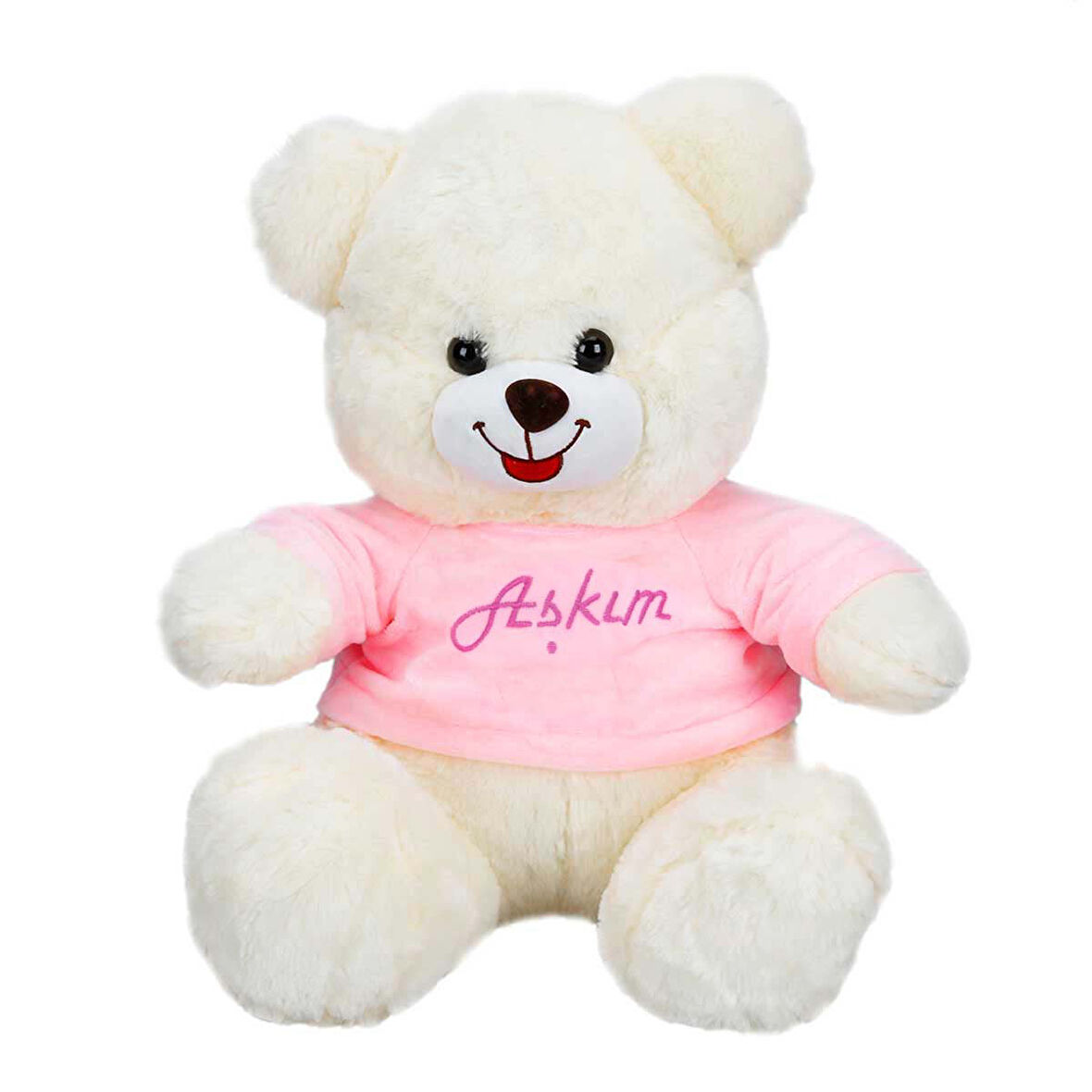 Sunman T-Shirtlü Oturan Peluş Ayı - 38 CM