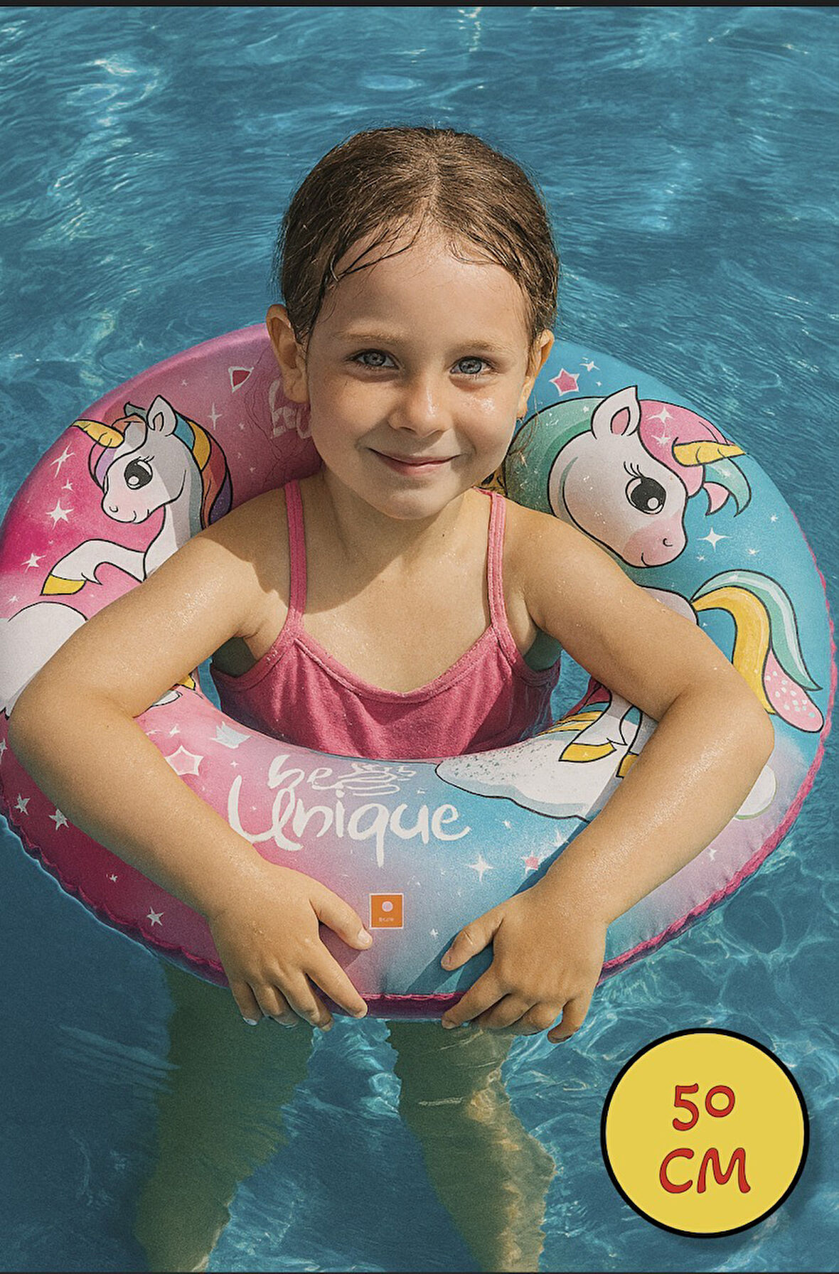 Unicorn Figürlü Deniz Havuz Çocuk Yüzücü Can Simidi 50 cm