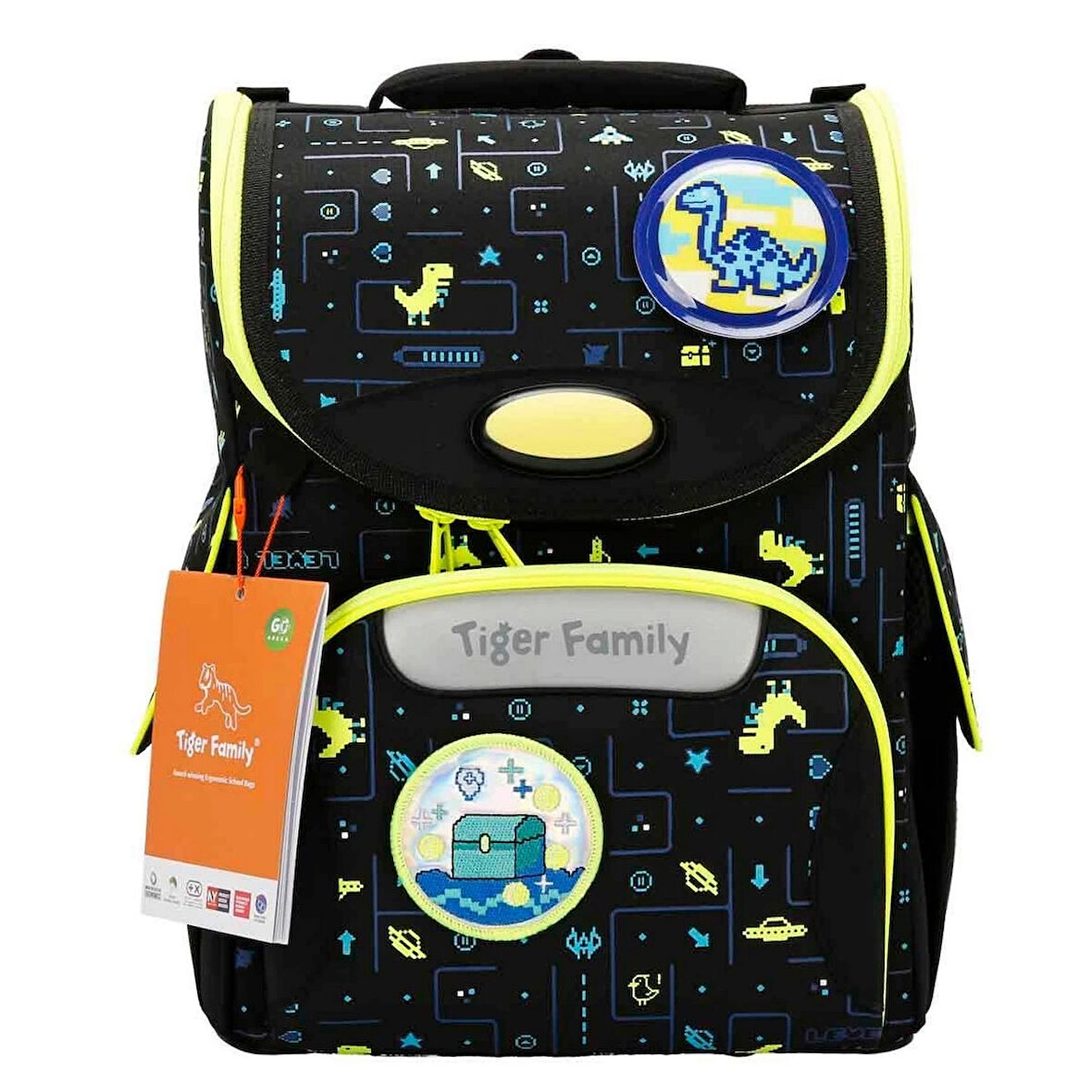 Işıklı Herlitz Dinozor Desenli Siyah Okul Çantası