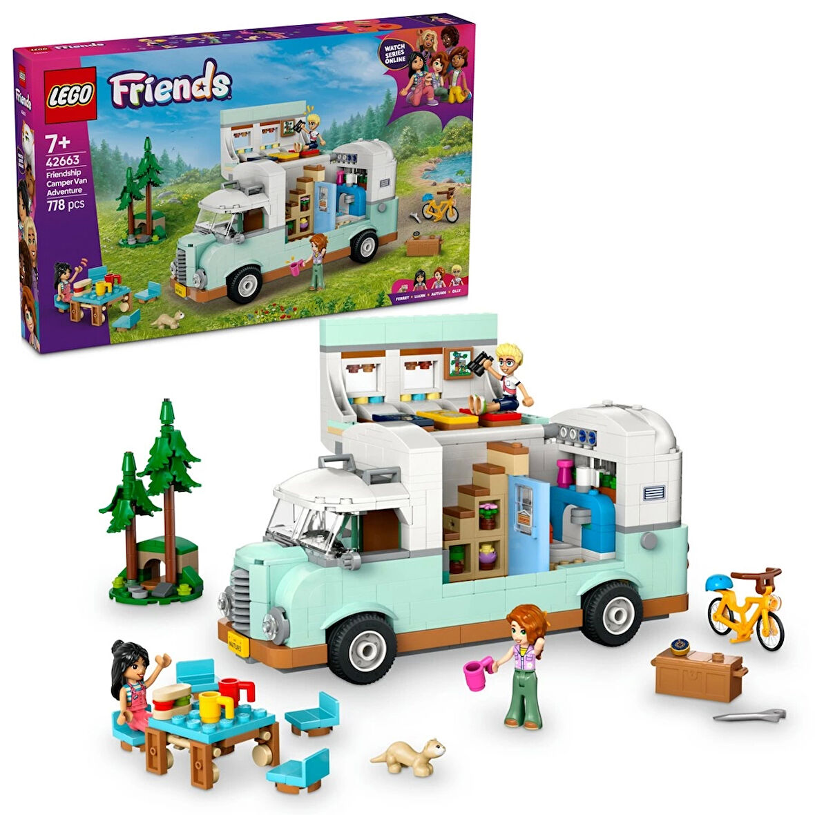 LEGO Friends Arkadaşlık Karavan Macerası Rol Yapma Yapım Seti 42663