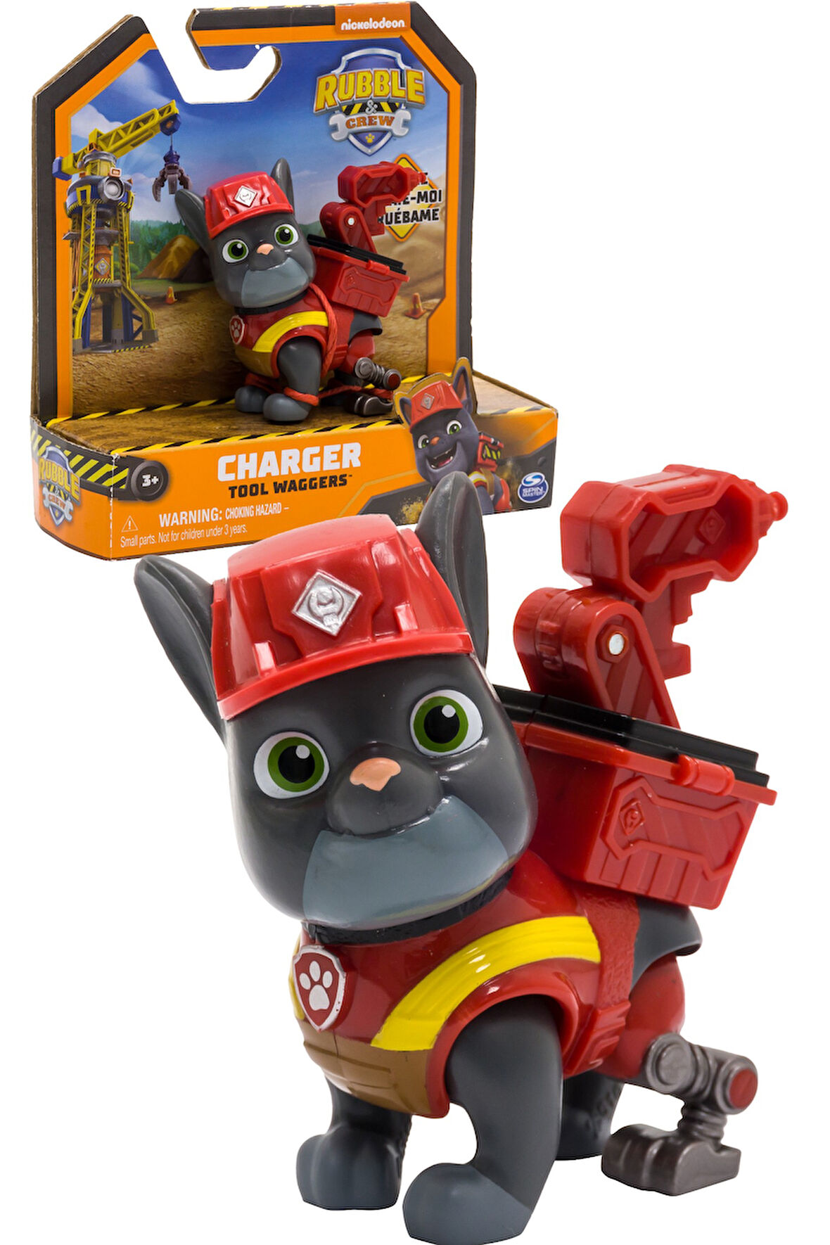 Paw Patrol Rubble Charger Tool Waggers Crew Figür