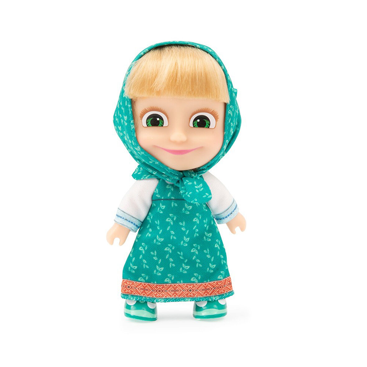 Masha & Koca Ayı - 12 CM Masha Bebek - Yeşil Elbiseli