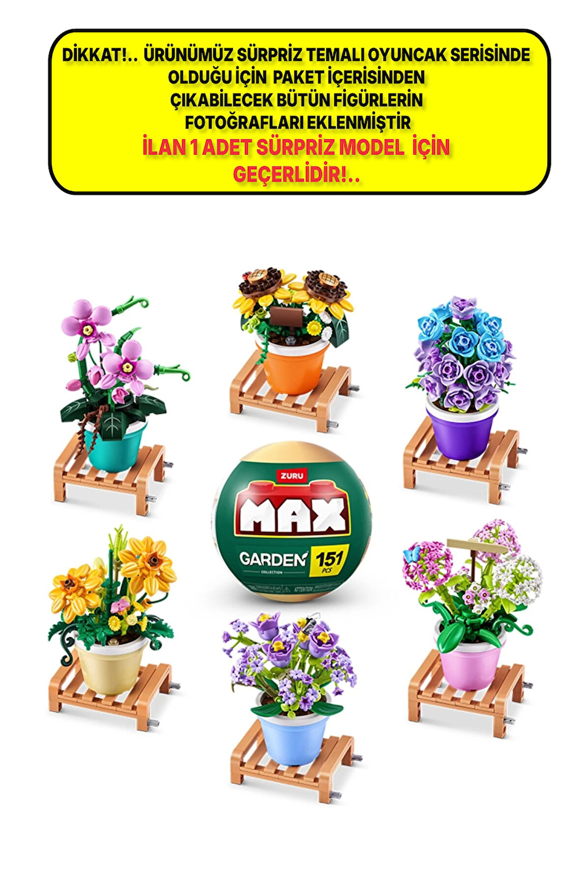 Max Saksı Bitkileri Sürpriz  Paket - 1 ADET LÜTFEN DİKKAT 1 ADET SÜRPRİZ TOP PAKET GÖNDERİLİYOR!.